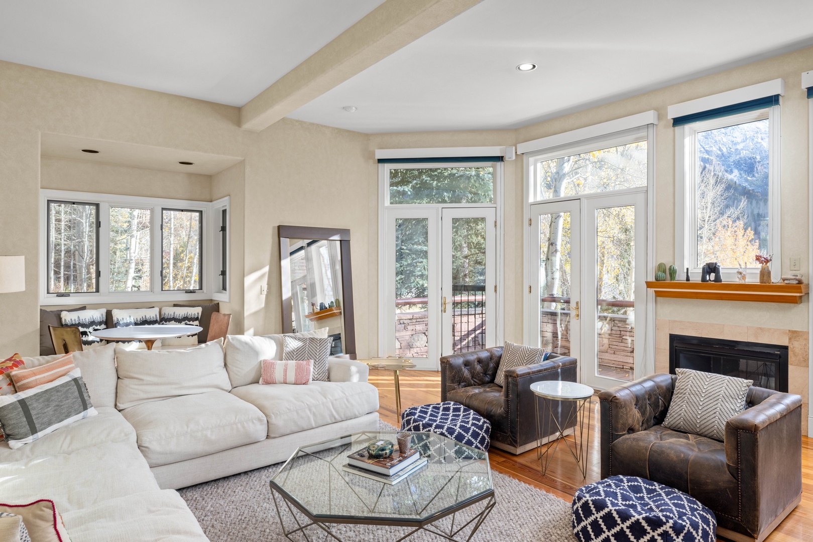 Spacious living room with incredible views