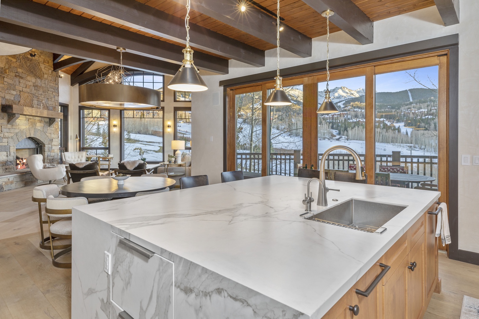 A kitchen island as big as the views