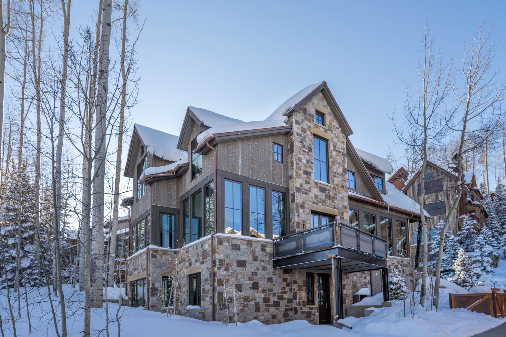North view of Double Cabins Ski Haus by Curate Telluride