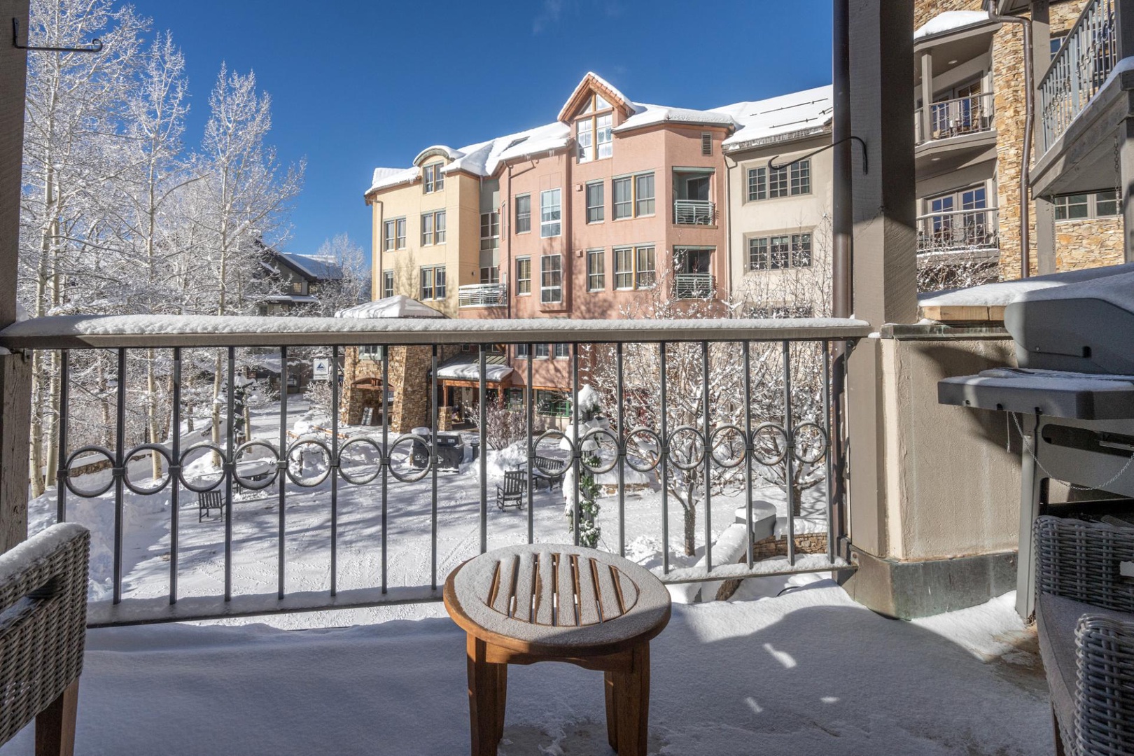 Great, central location and private deck