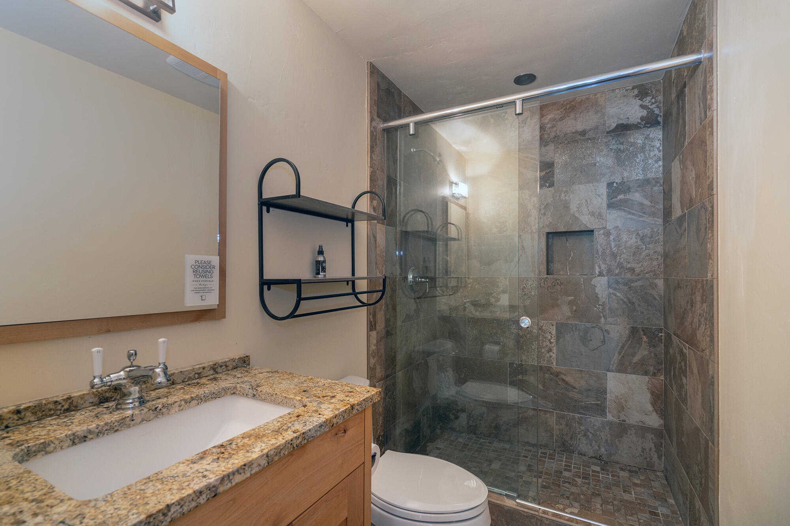 Bathroom 2 - Guest Bathroom - Shared bath for Bedrooms 2 and 3 with walk-in shower