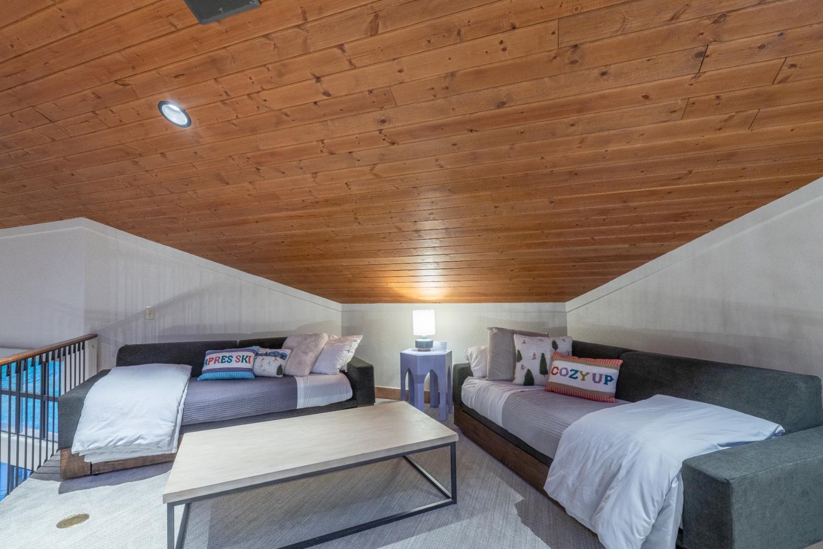 Sleeping Loft - Lounge or sleep 4 comfortably (Upper Level)