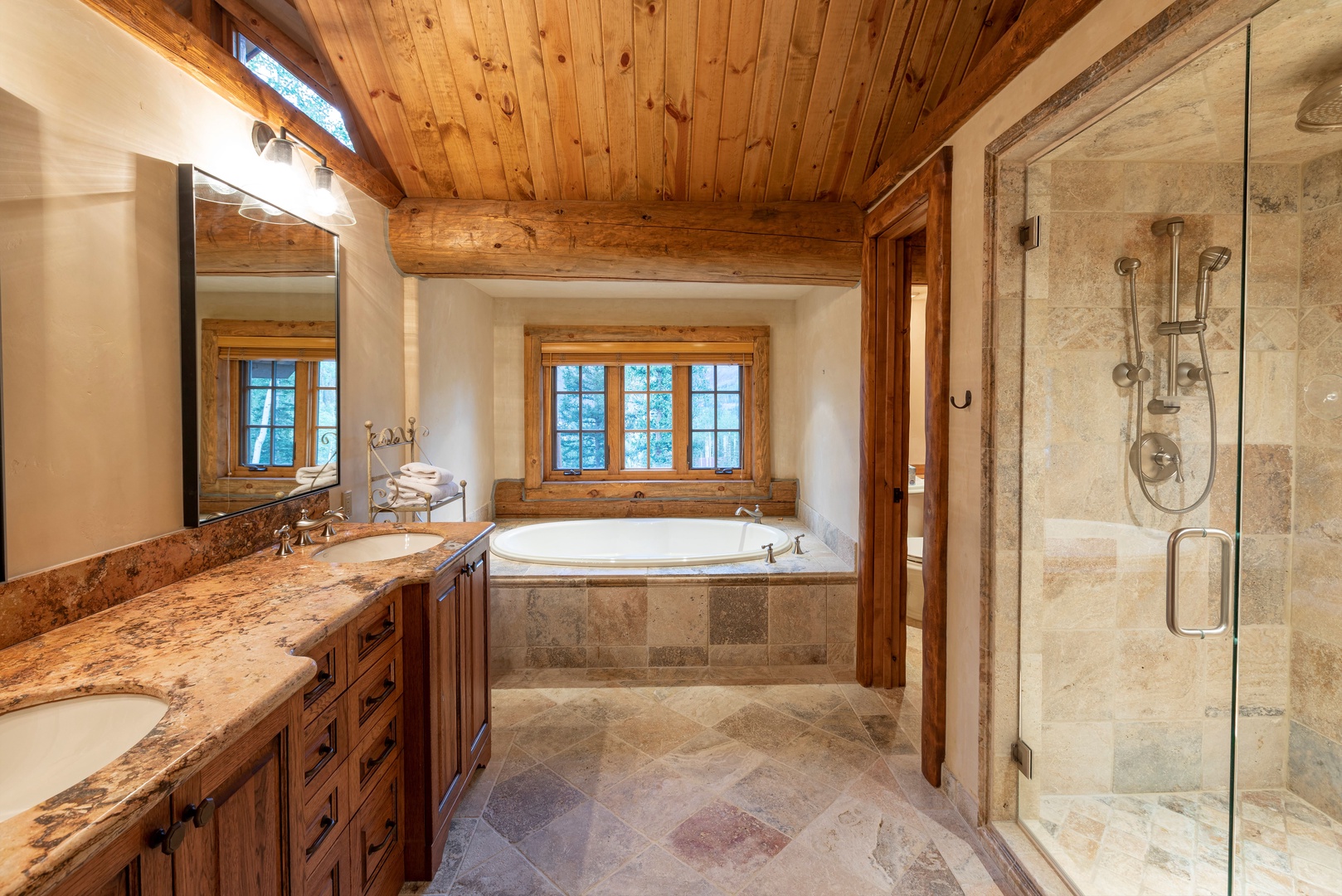 Bathroom 5 - en suite to Bedroom 5 with jetted tub and shower