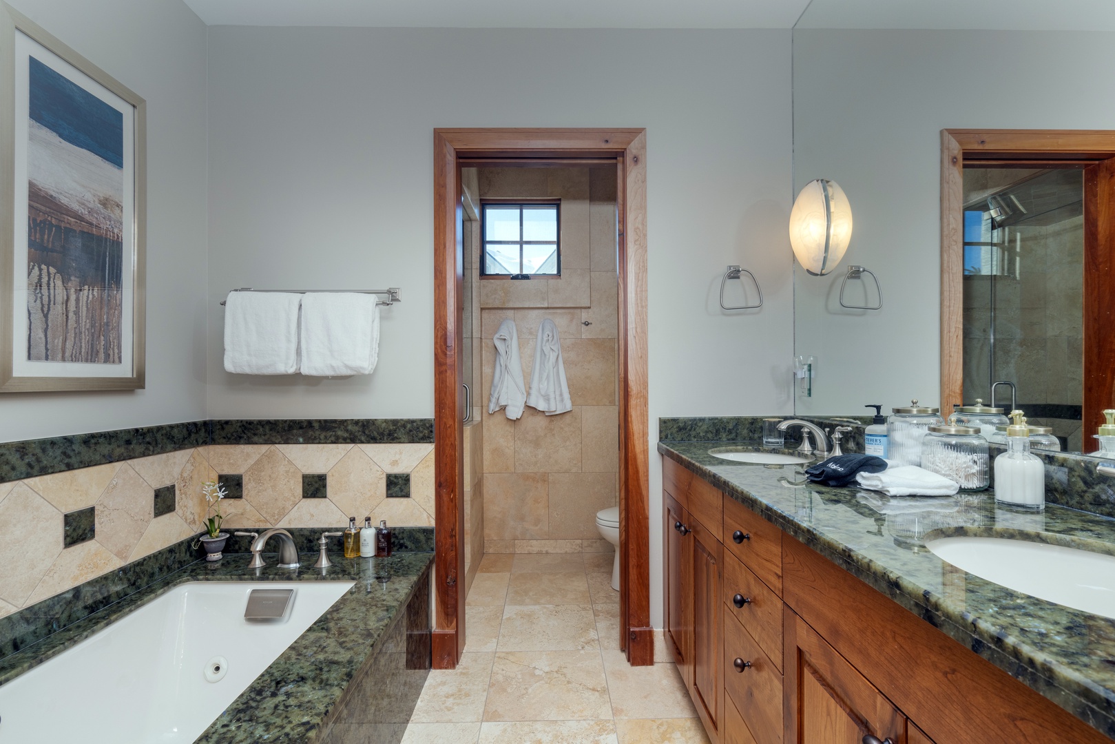 Guest Bathroom 2 - jetted tub and steam shower