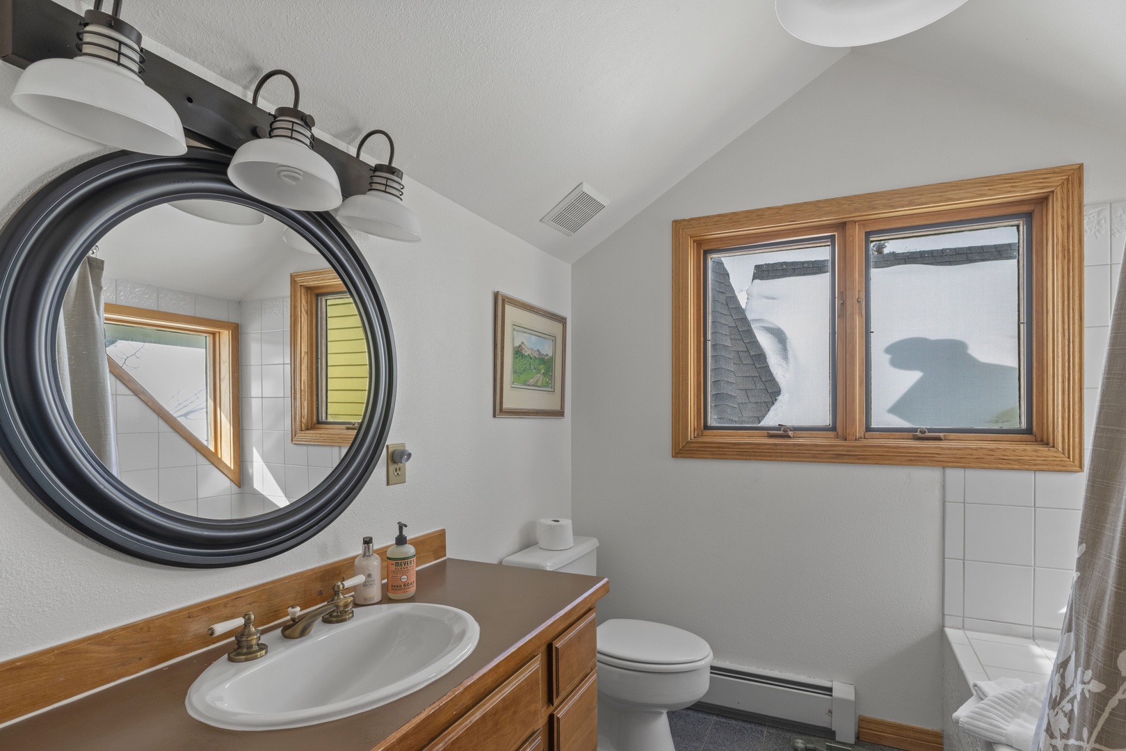 Upstairs Primary bedroom with en suite bath