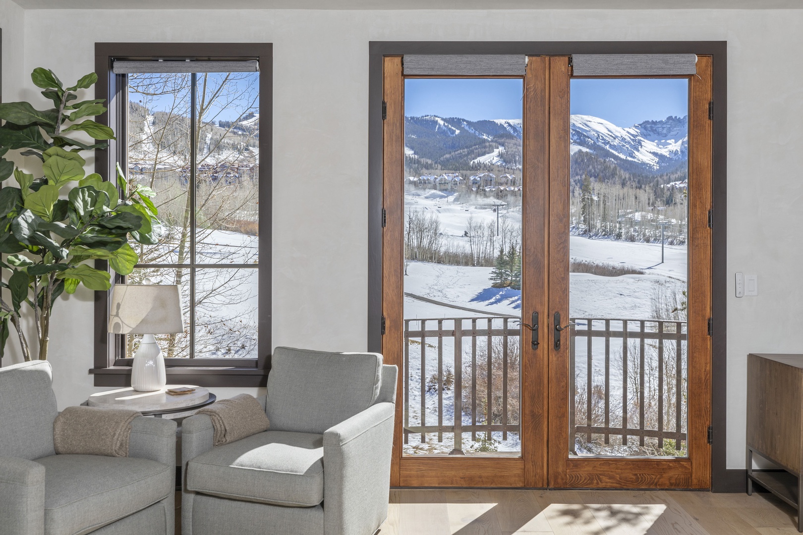 Primary Bedroom - Balcony and ski and golf views