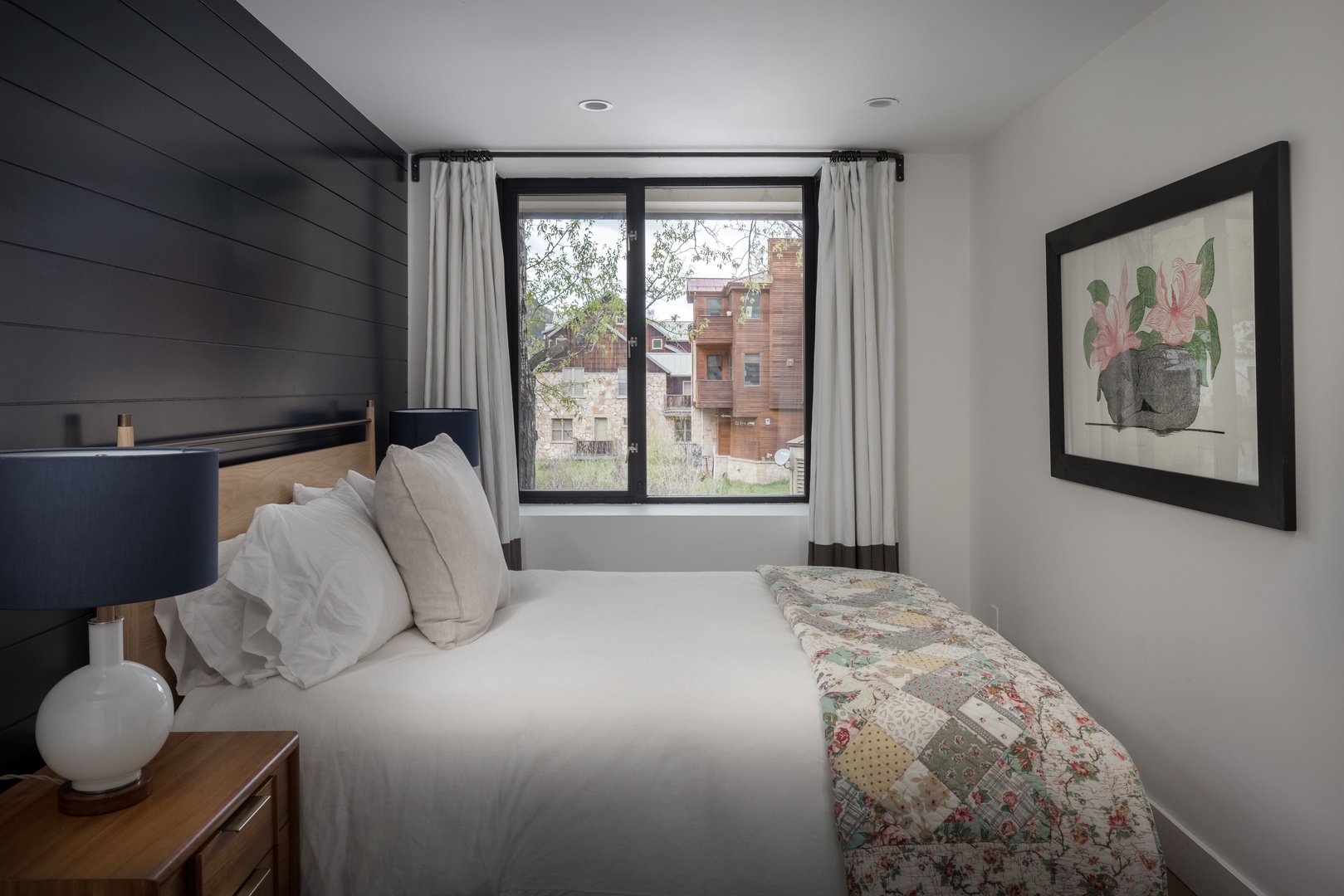 Bedroom 1 - Queen Bed and gallery window seat