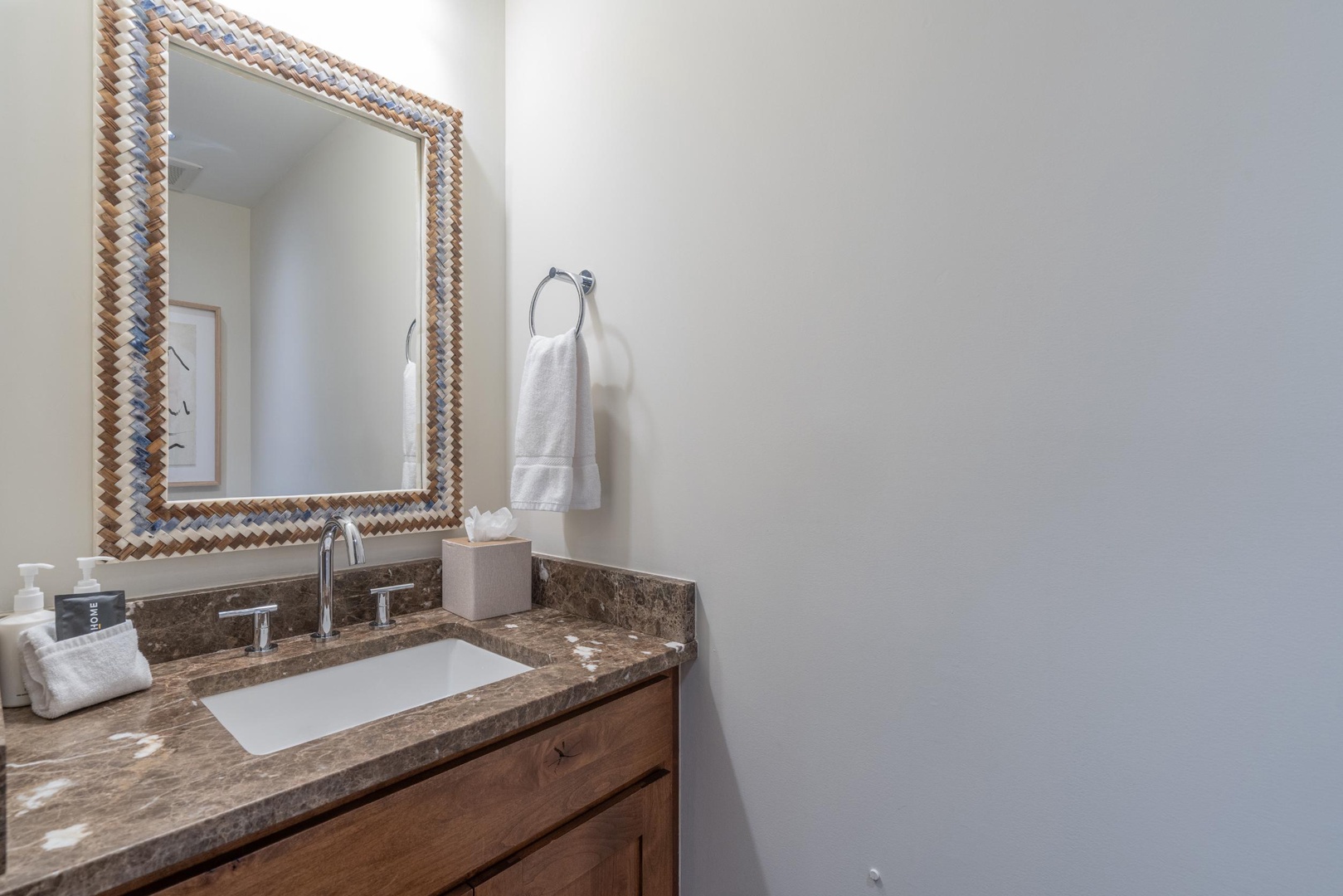 Perfectly positioned powder room