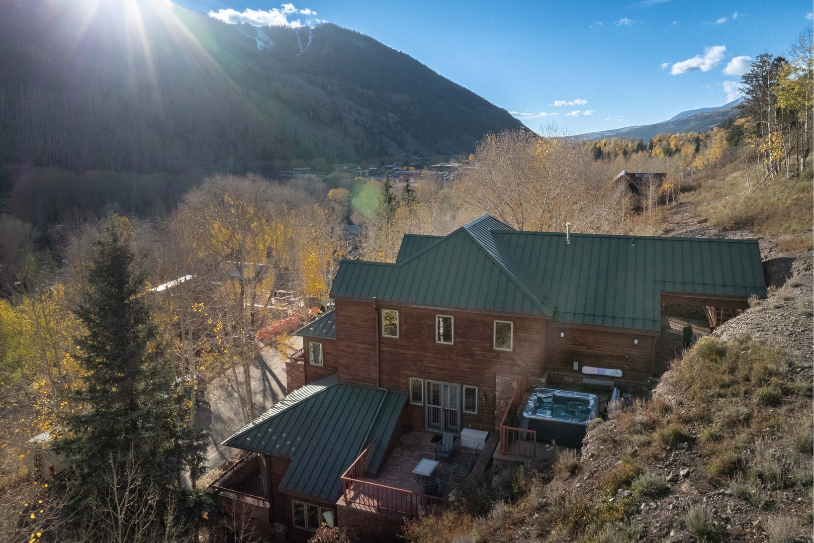 With views of Telluride ski area