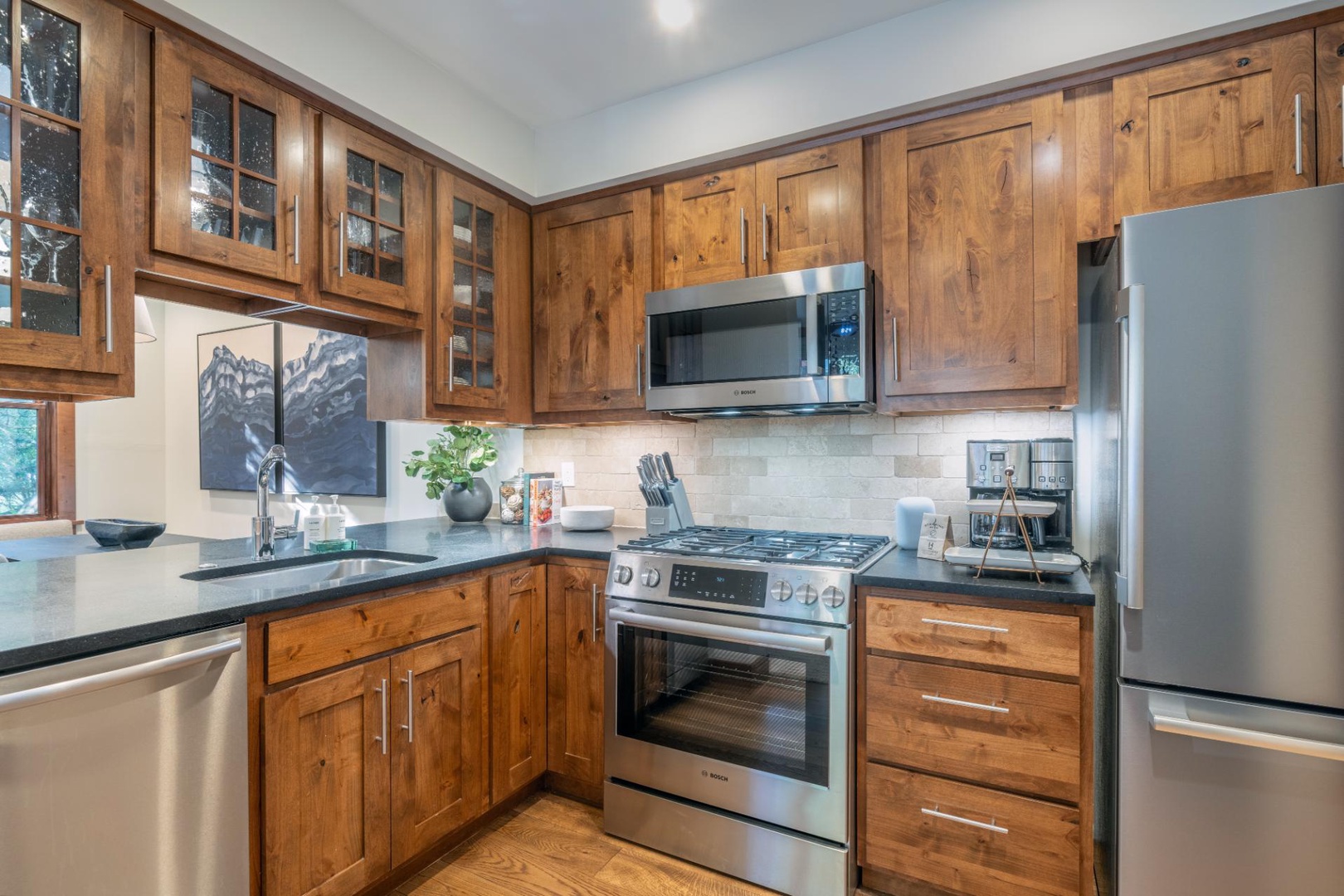 Fully stocked kitchen