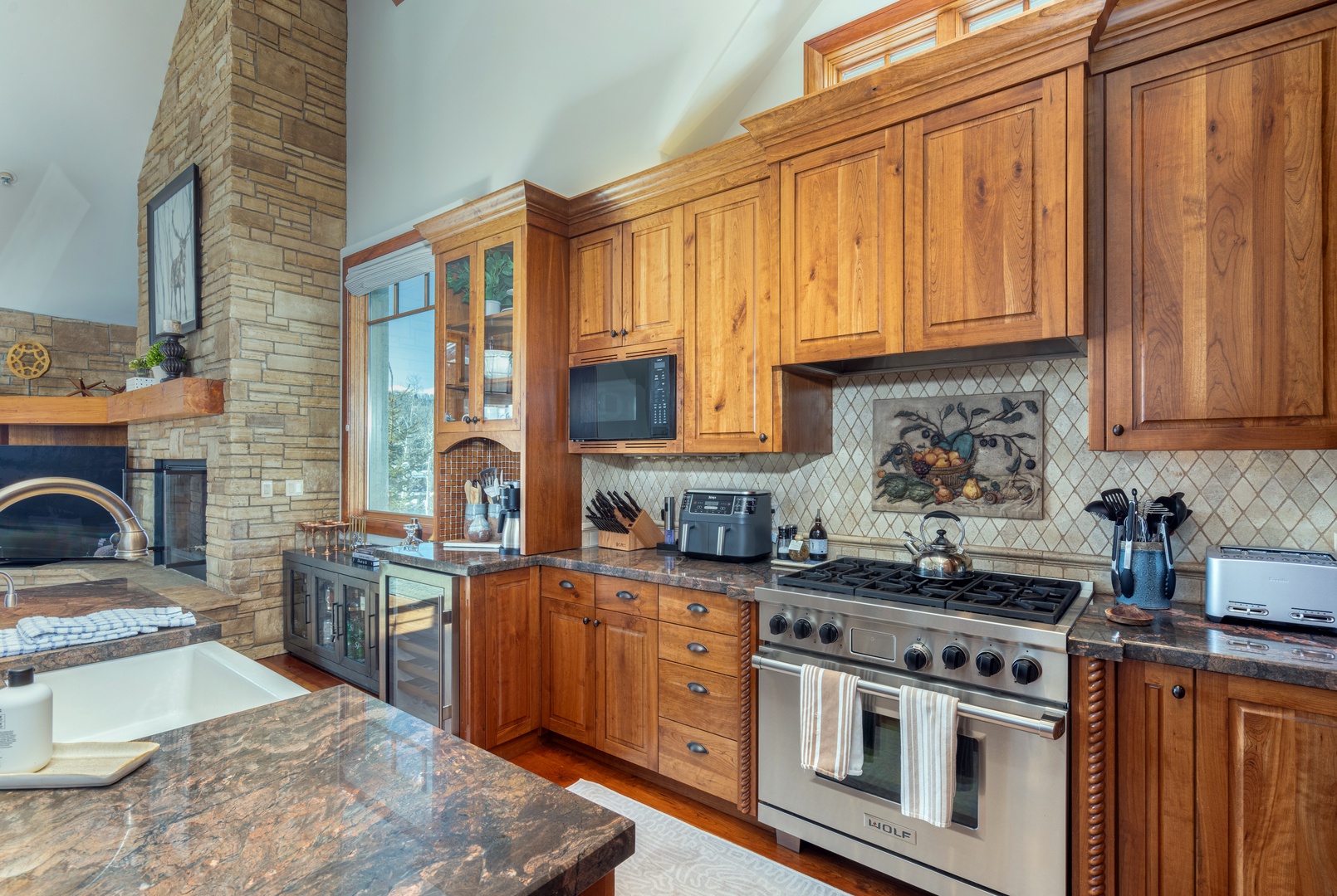 Updated and spacious kitchen