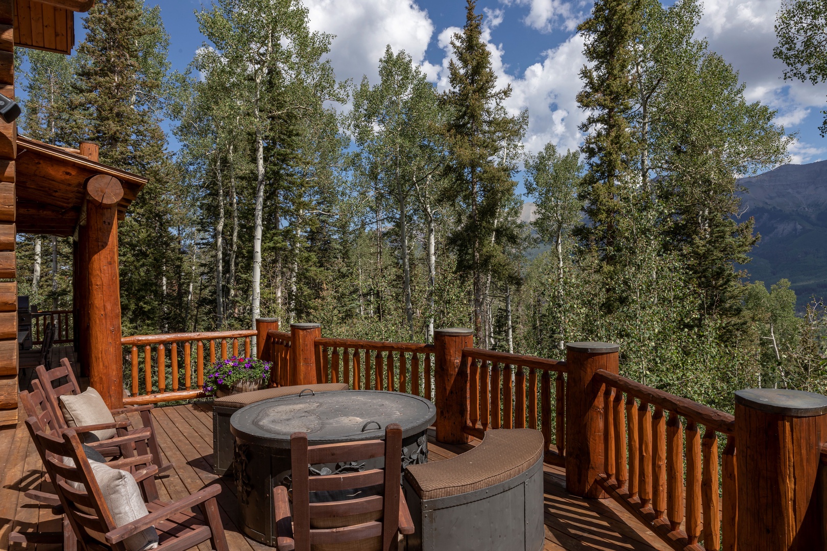 A perfect space for drinking in that fresh mountain air.