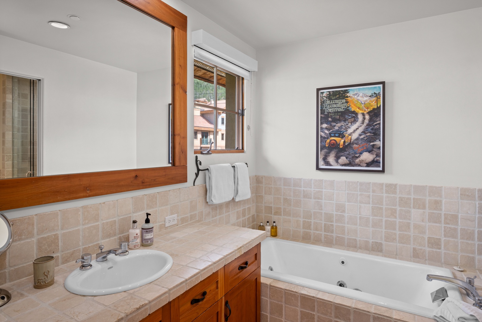 Primary bathroom 1 - jetted tub and steam shower