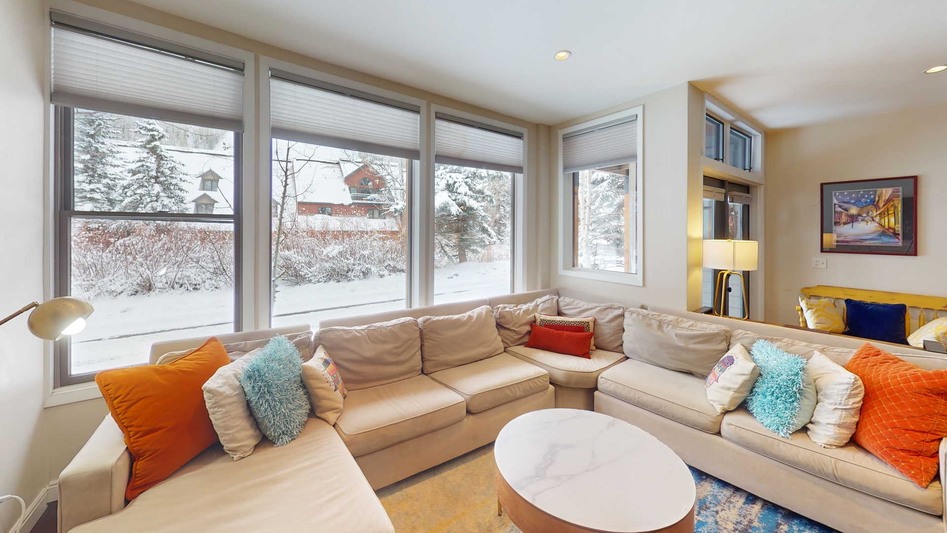 Living room views to Telluride Ski Resort