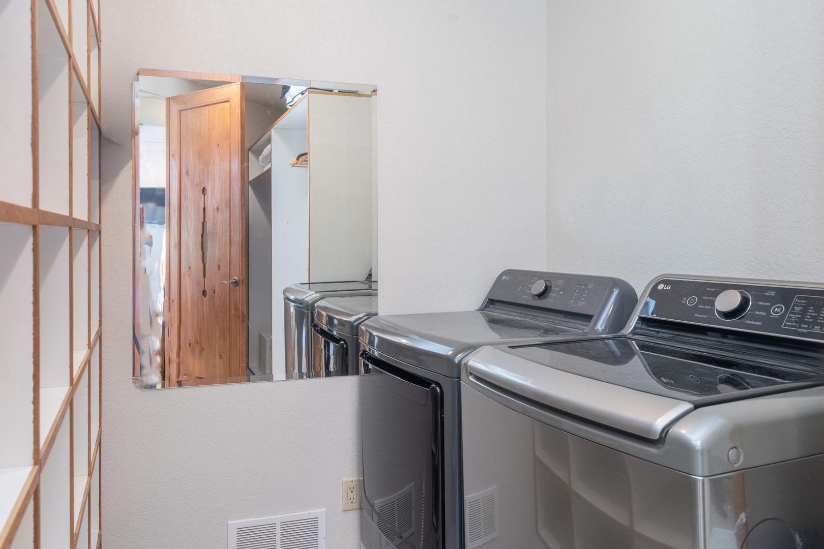 Closet Laundry - Washer and dryer in bedroom 5 closet (Lower Level)