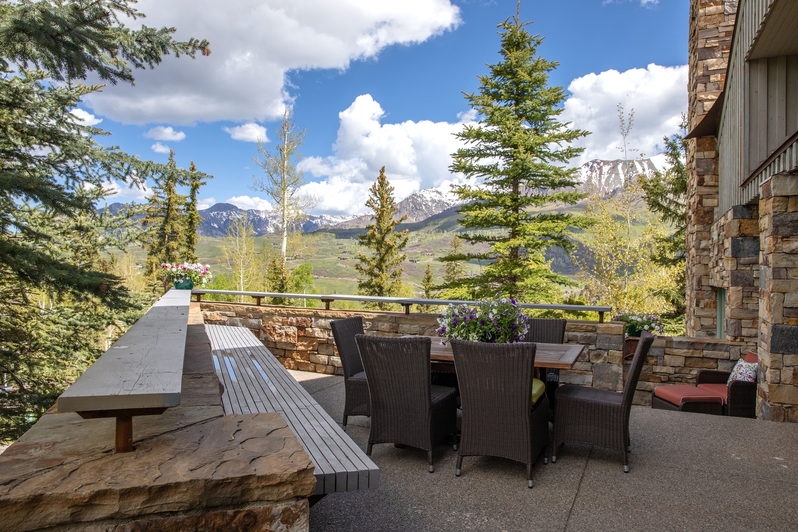 West facing deck with dining area and BBQ