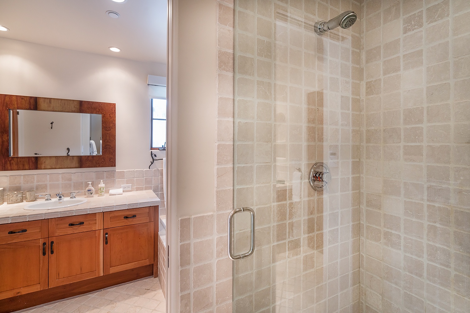 Primary bathroom 1 - jetted tub and steam shower