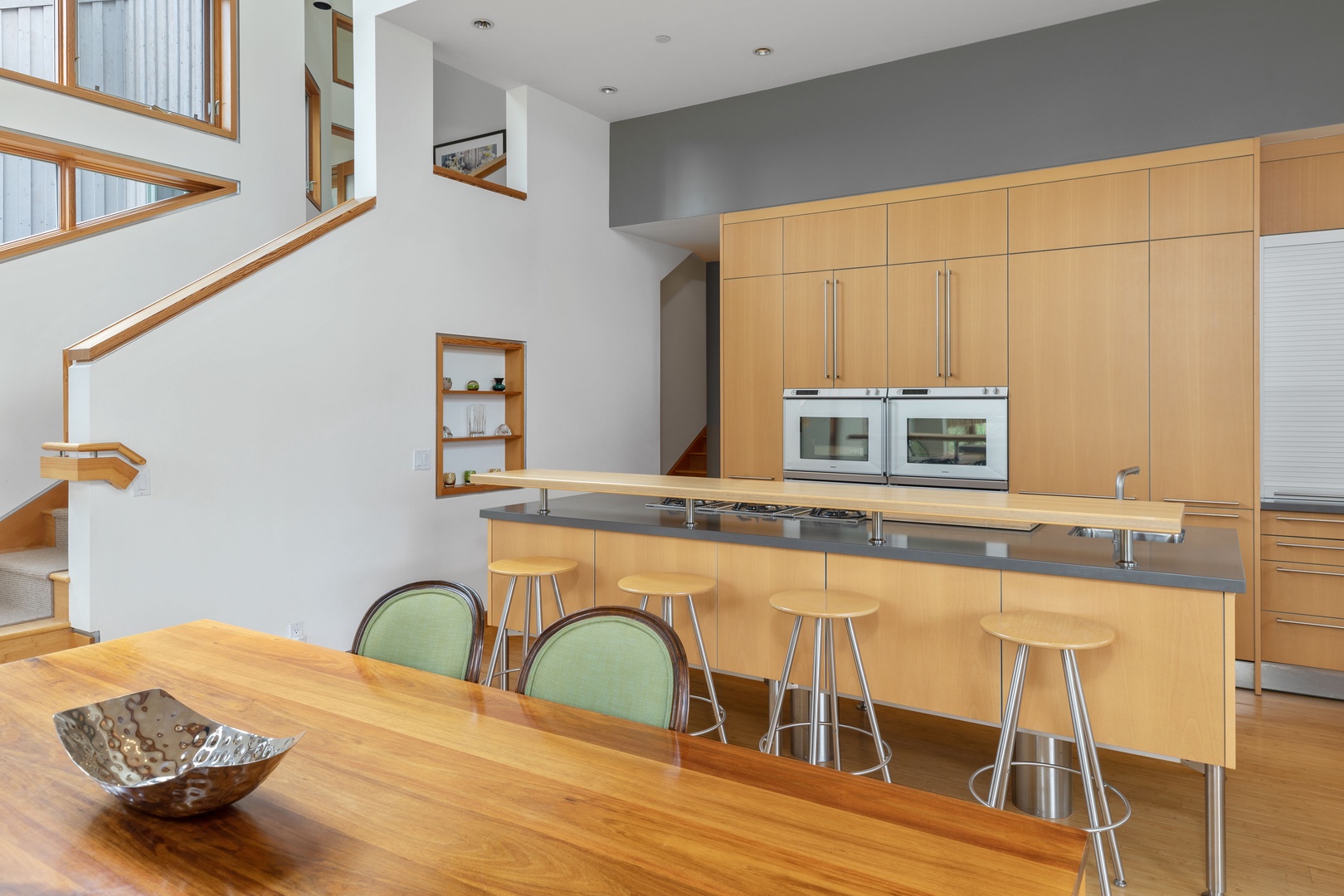 Dining area open to the kitchen