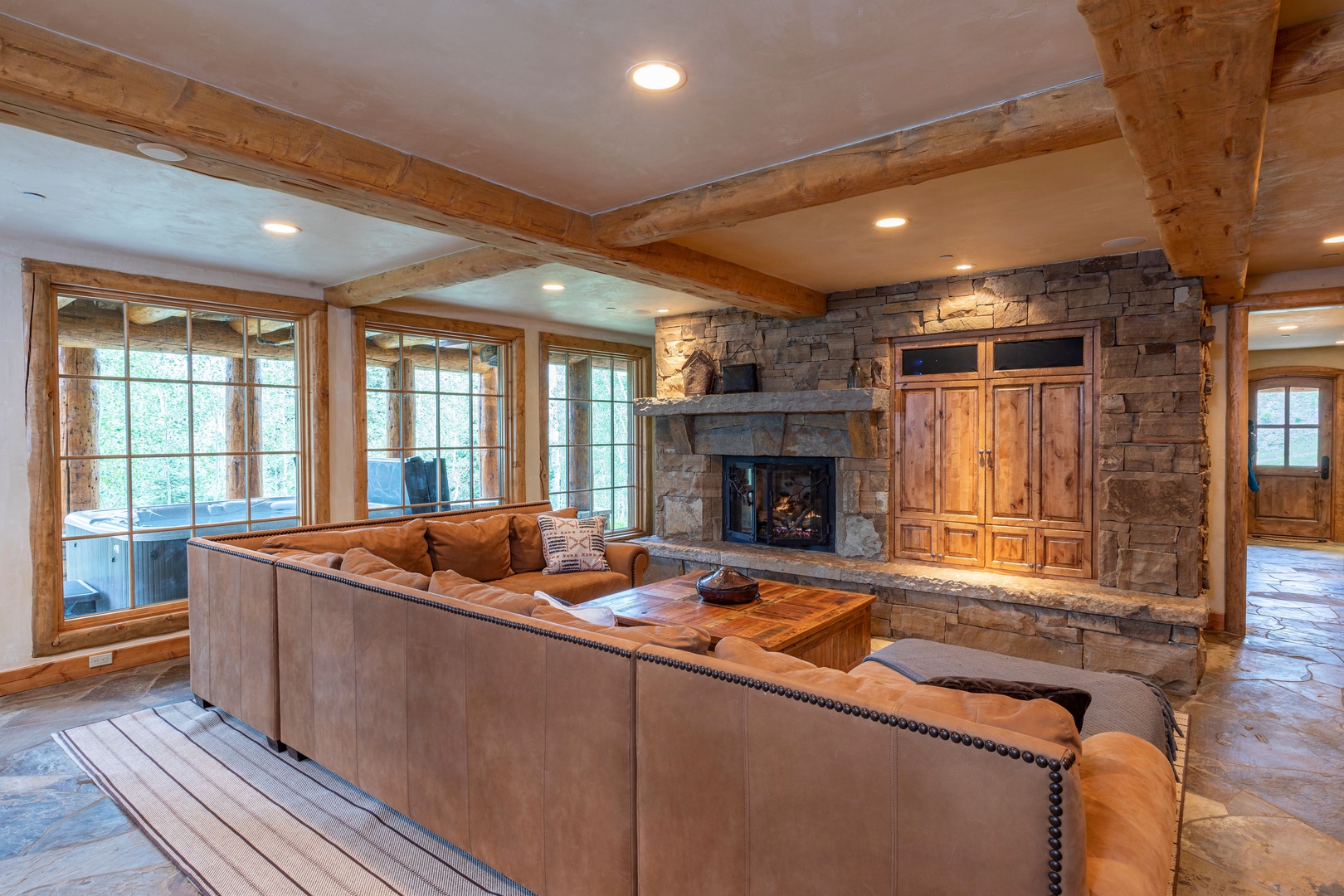 Lower level media and game room