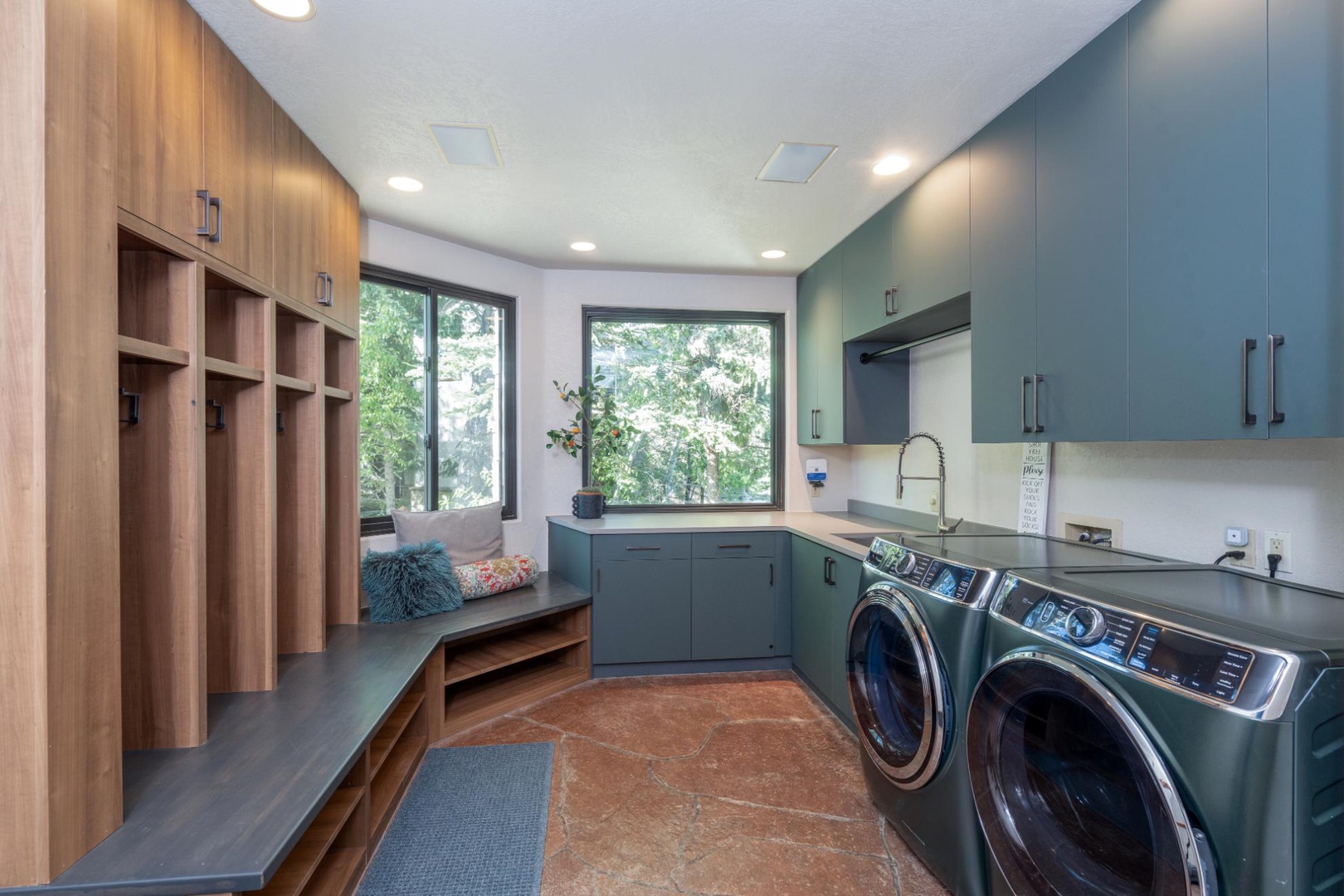 Laundry Room - Laundry room with washer and dryer/Ski room with storage (Main Level)