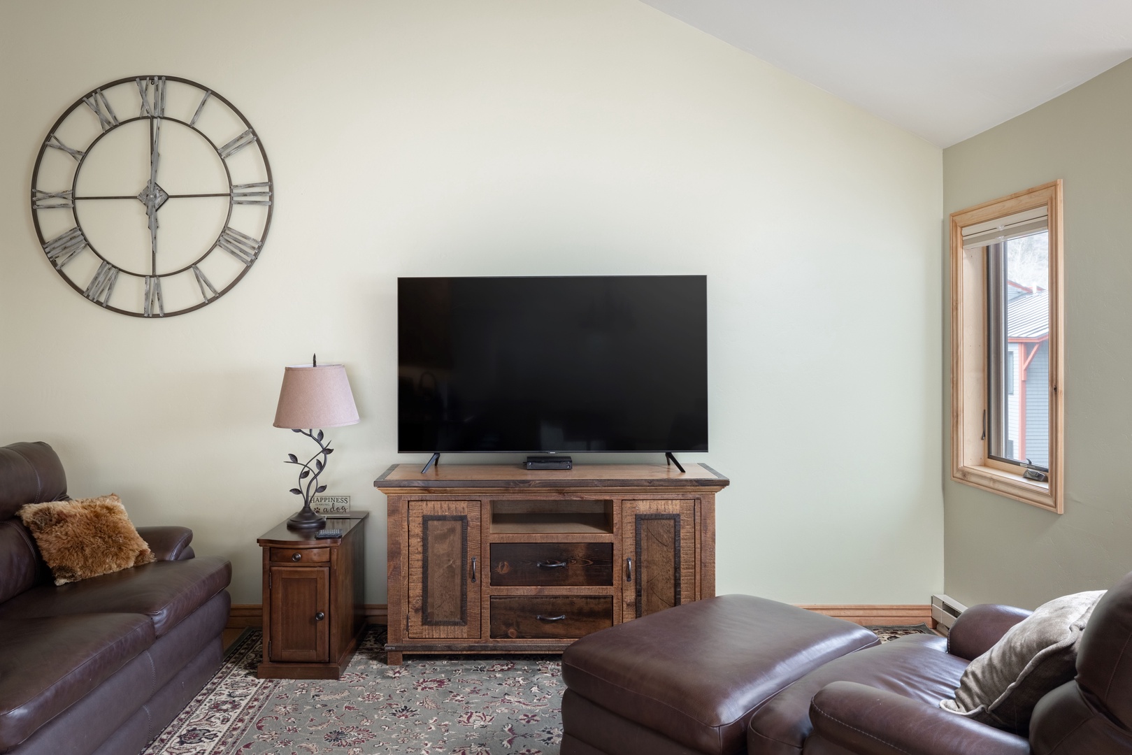 Living room with smart TV