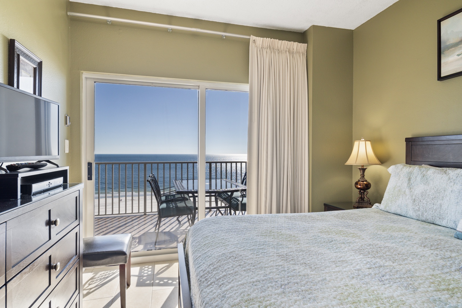 View of Beach & Water from Master Bedroom