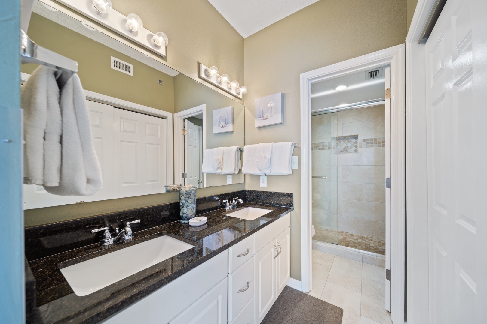 Master King Bathroom with Double Sinks