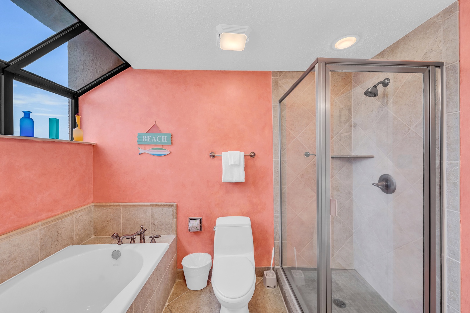 Primary bathroom with walk in shower