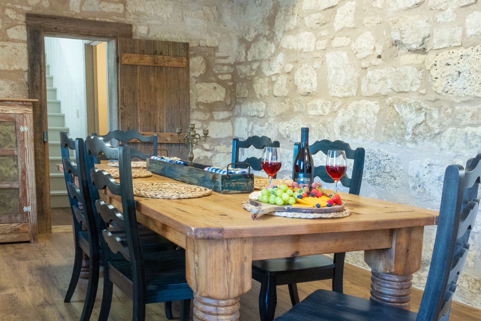 Dining Room with Original Stone Walls