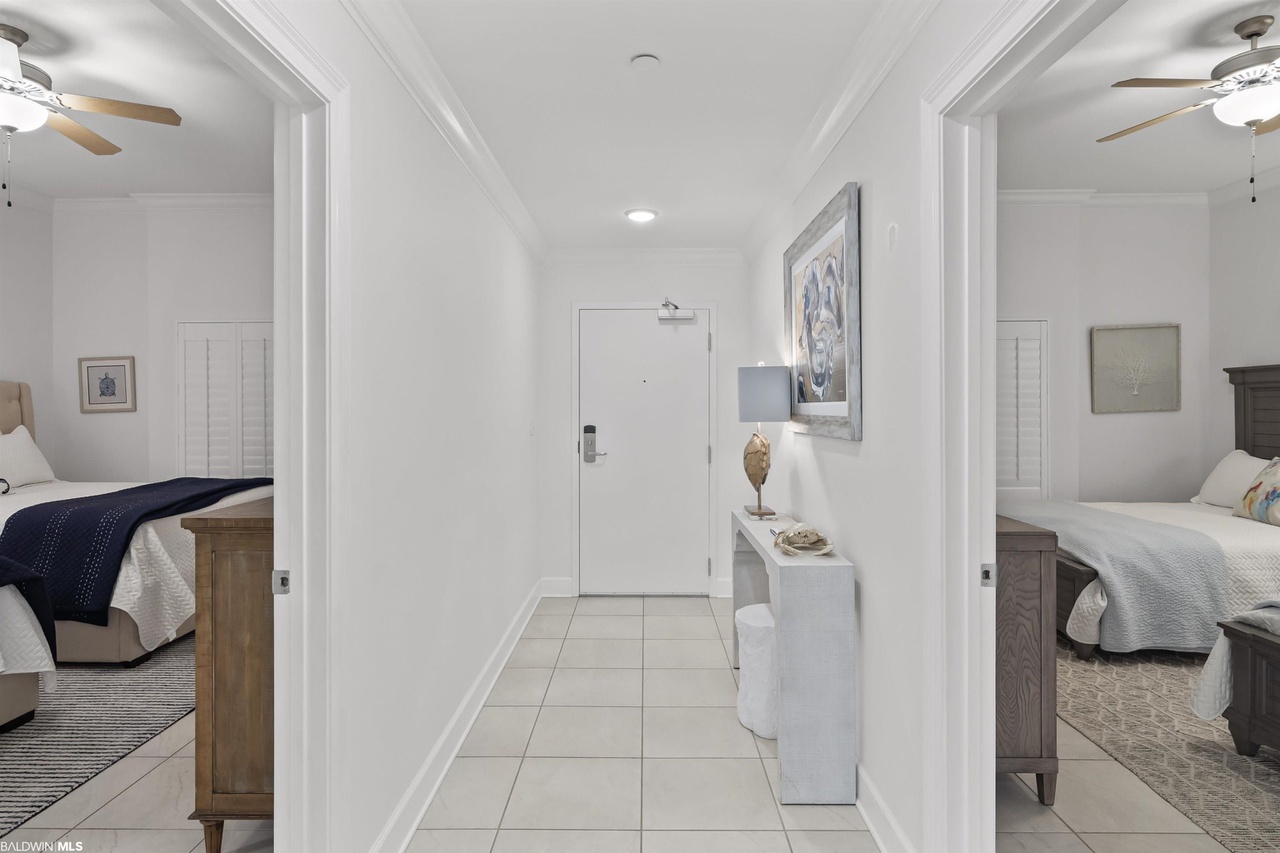 Hallway view looking at entryway