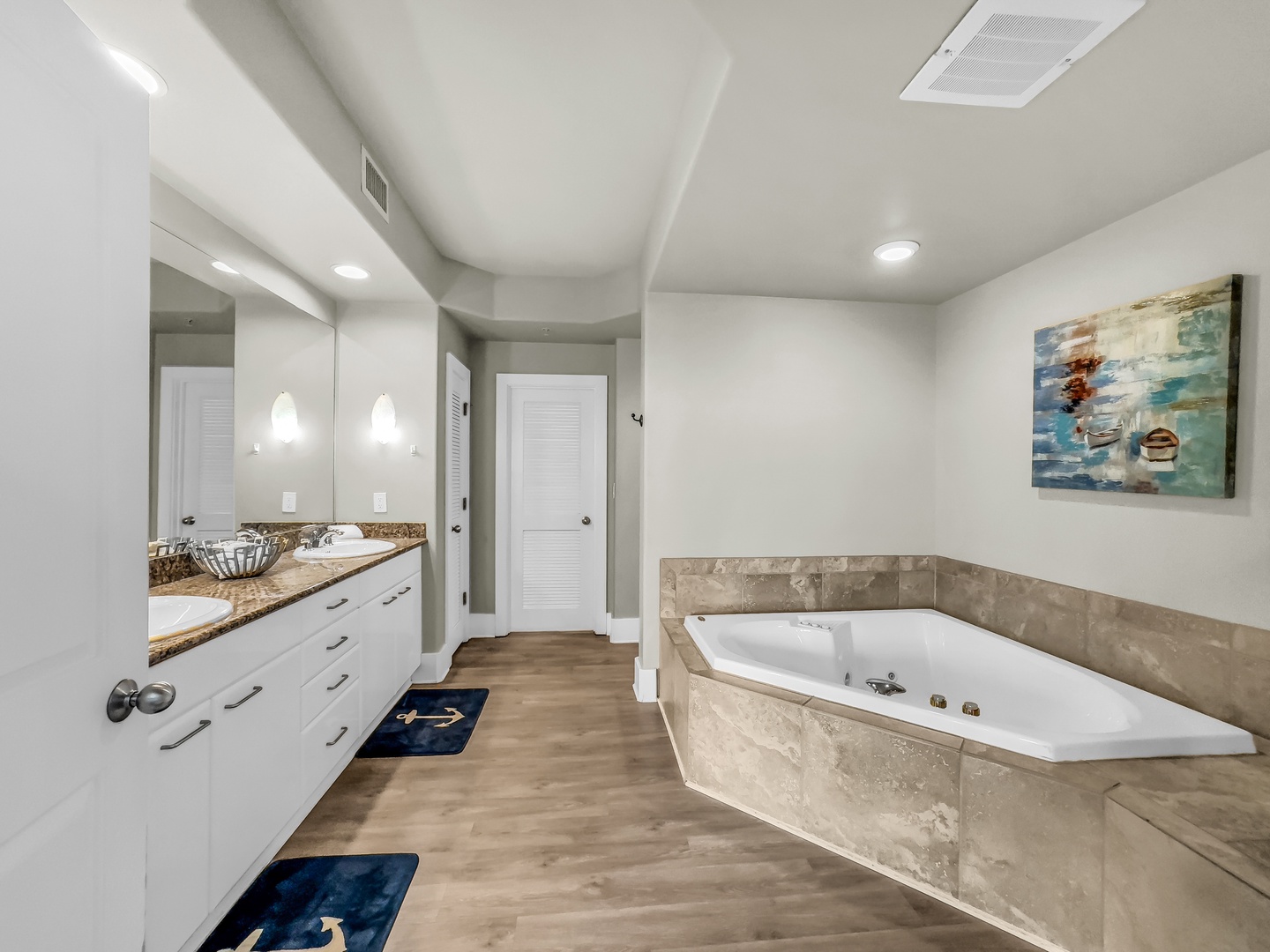 Primary bathroom with large garden tub