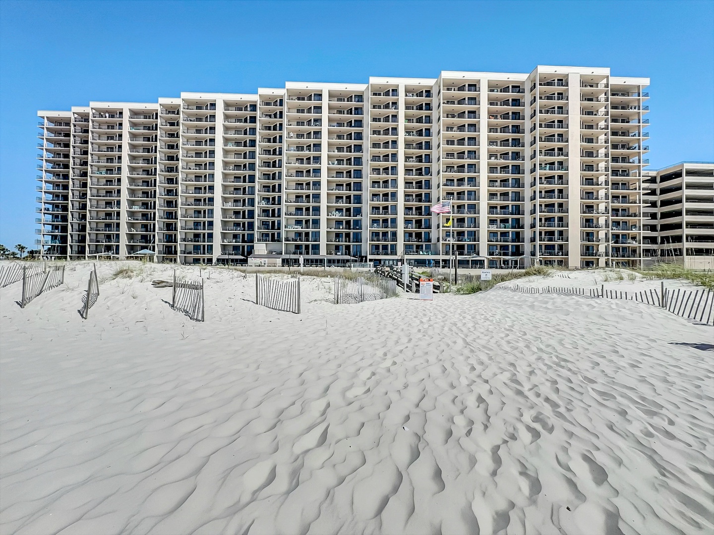View of Condo from Beach
