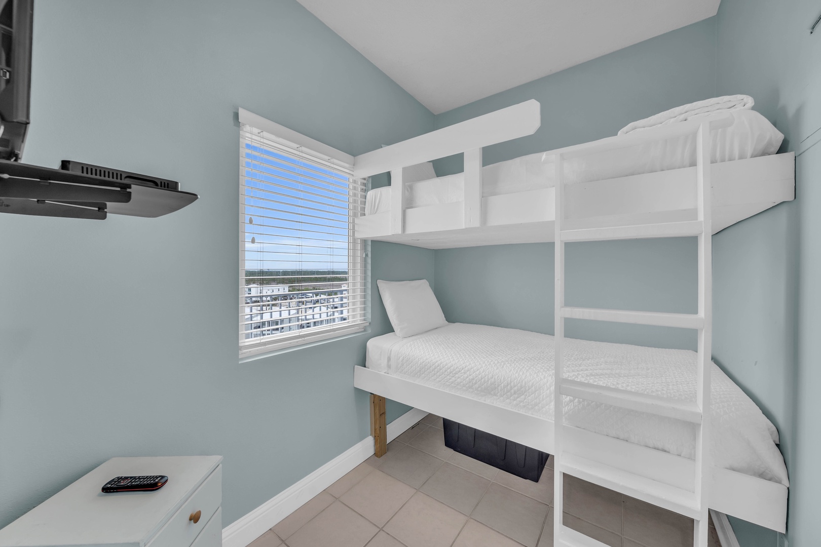 The 2nd room, designed as a bunk room, boasts Twin Bunk Beds. While this room doesn't have a closet, it maximizes your sleeping options.