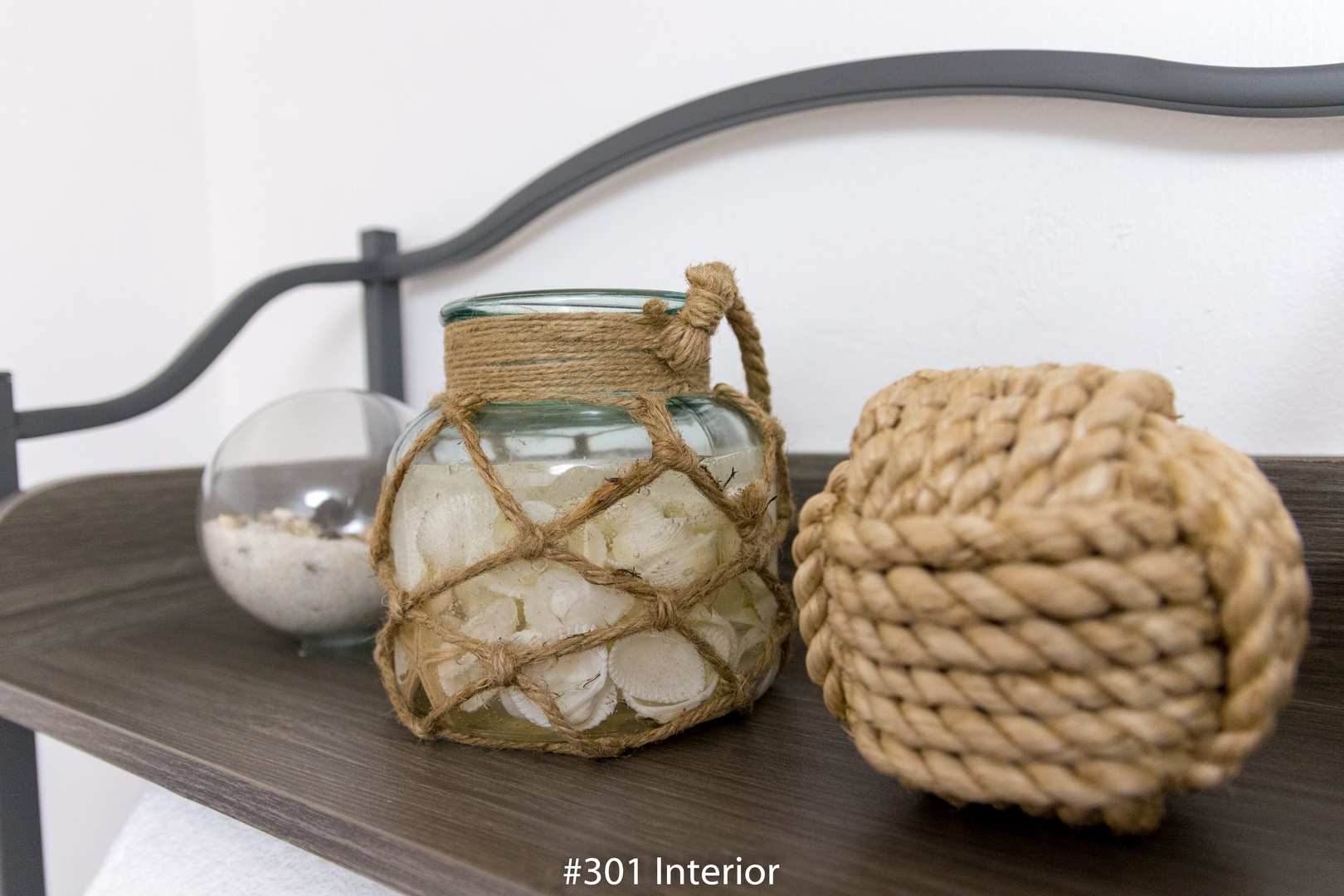 Charming coastal touches create a soothing vibe in your retreat, with handcrafted rope accents and seashell details adding warmth and character to the space.
