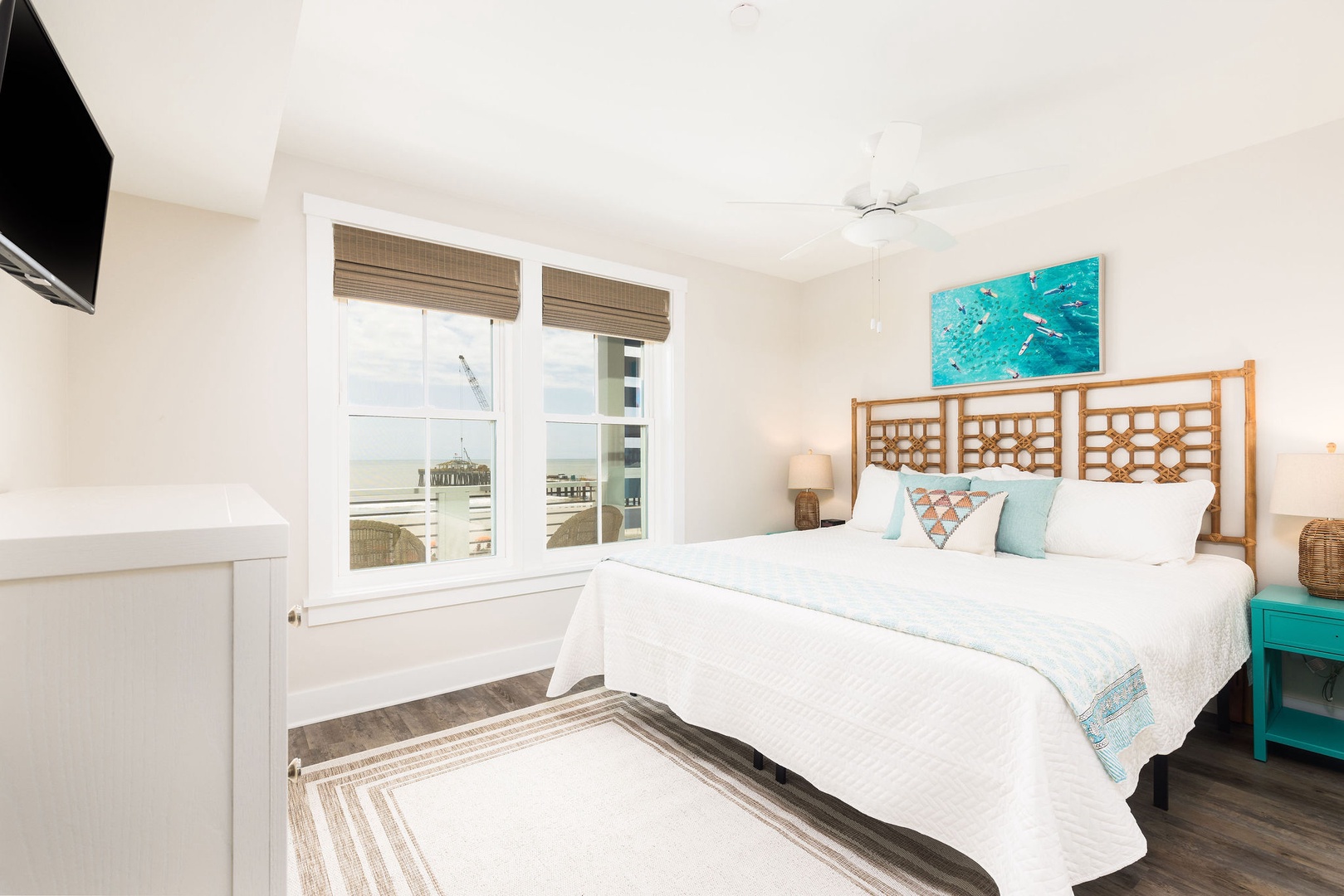 turquoise oceanfront king bedroom