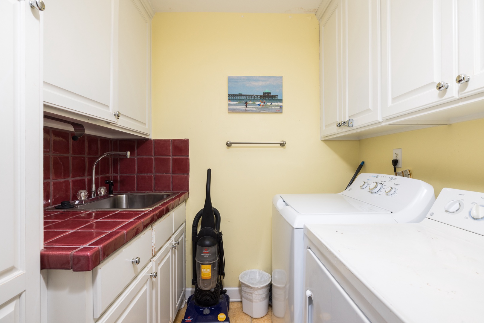 The Blue Pelican | Laundry Room Off of Dining Area