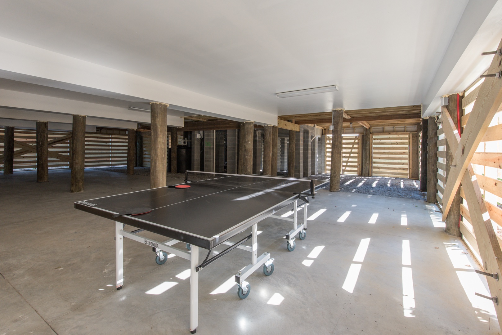 Garage with Ping Pong Table