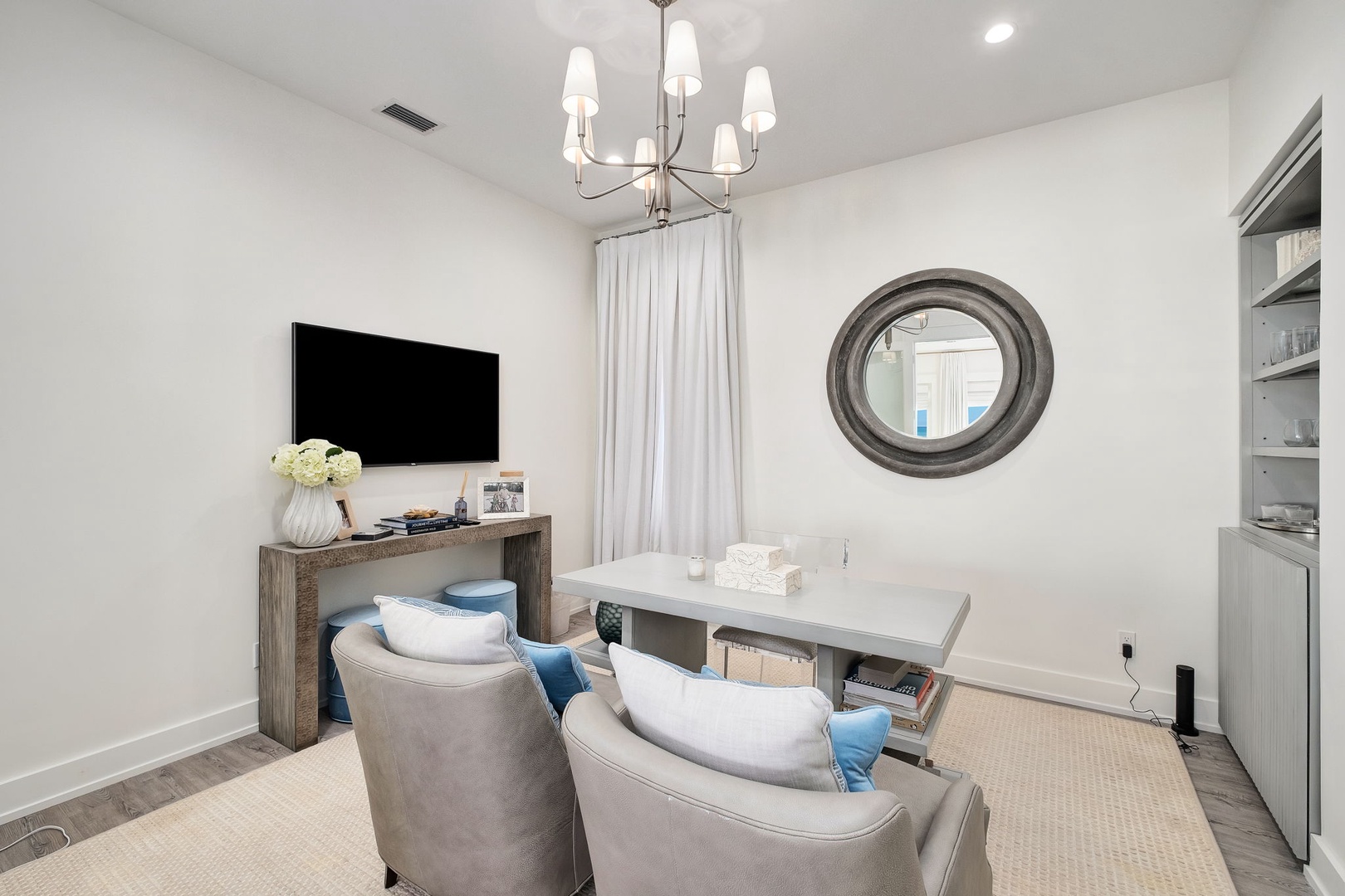 Unwind in your private lounge with plush seating, modern entertainment, and elegant touches that make downtime feel just right.
