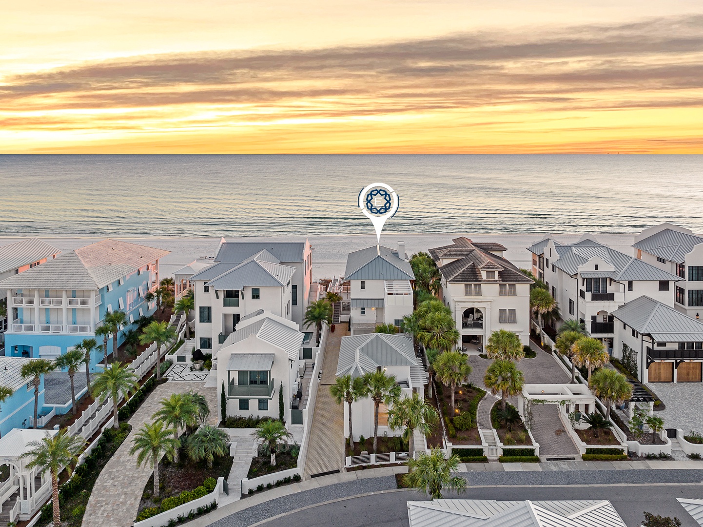 Stunning beachfront community featuring luxury coastal homes with direct ocean access and spectacular sunset views.