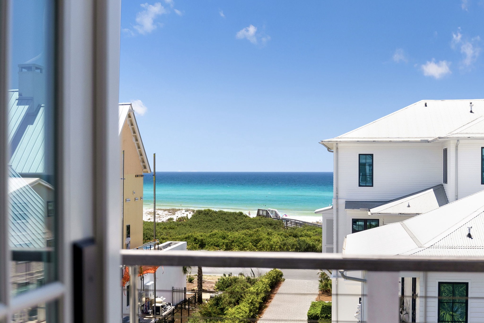 Step onto your private balcony and take in the stunning turquoise waters of the Gulf. Feel the ocean breeze as you sip your morning coffee overlooking this coastal paradise.