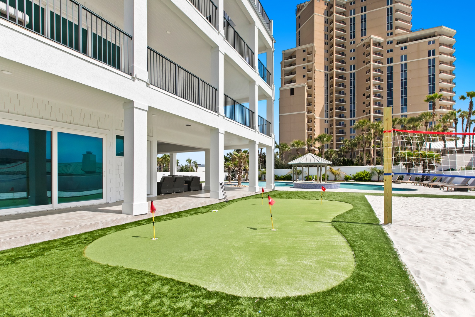 Practice your short game on the private putting green, perfectly manicured and ready for your next round.