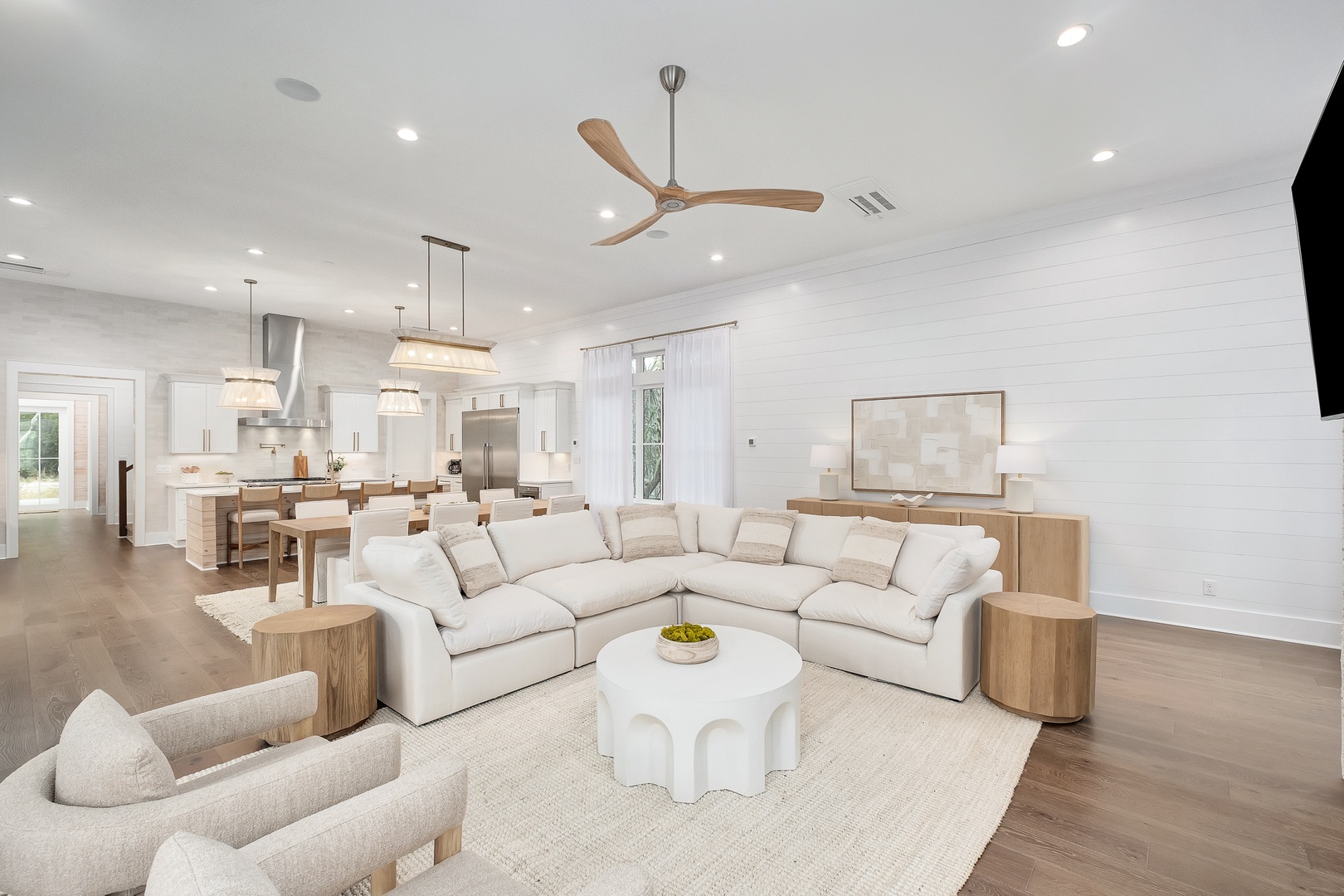 Sink into plush seating in your bright, open living space where modern comfort meets elegant design—perfect for relaxing after exploring.