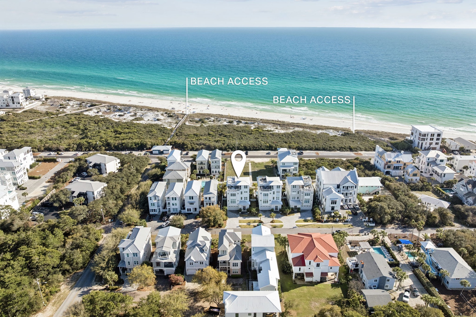 Coastal community with stunning beach access just steps from your door, perfect for seaside getaways.