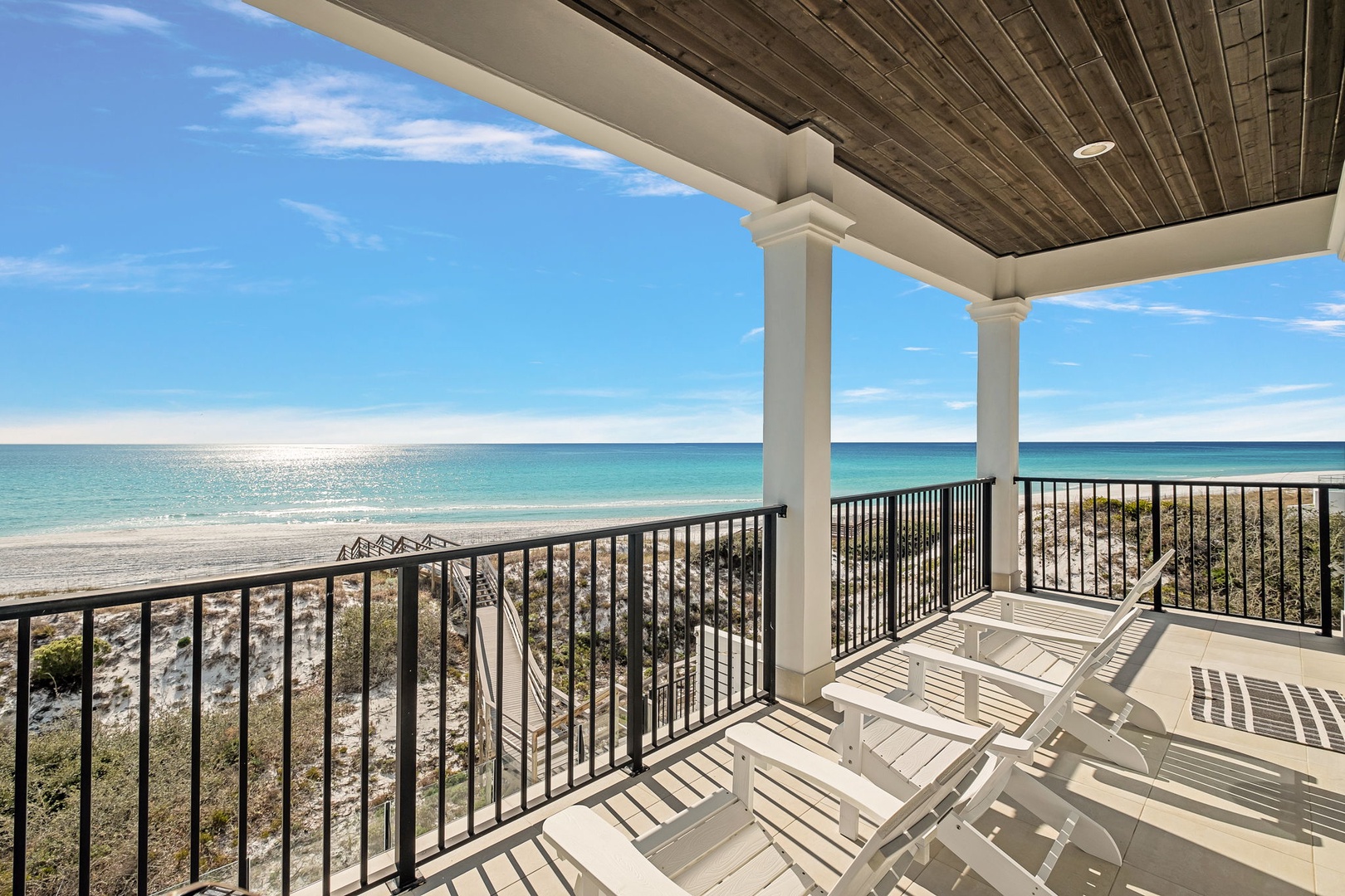 Unwind in your oceanfront paradise where crystal-clear waters meet white sand beaches right outside your door.
