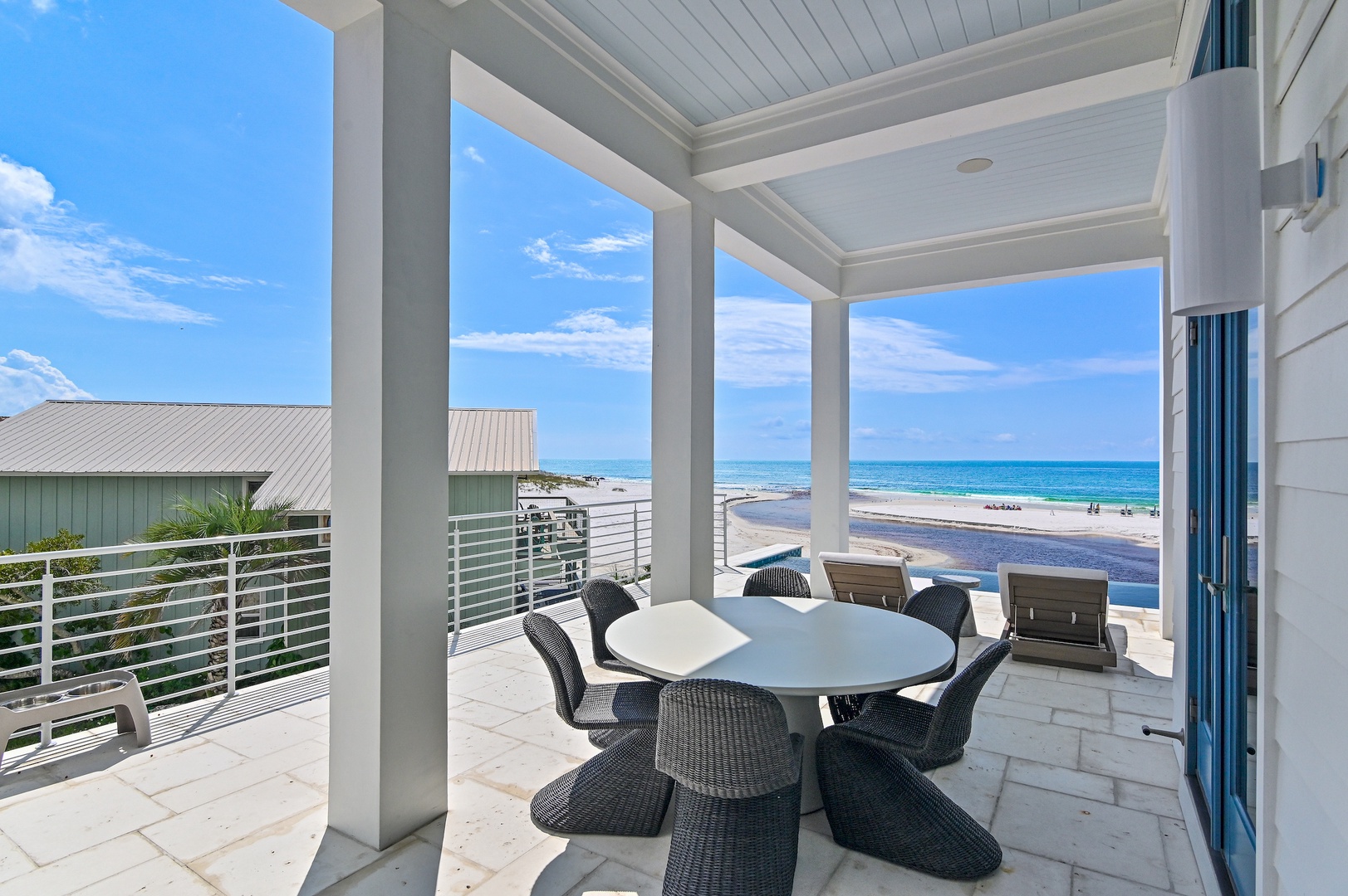 Unwind on your private covered terrace with sweeping ocean views, the perfect spot for morning coffee or sunset cocktails by the sea.