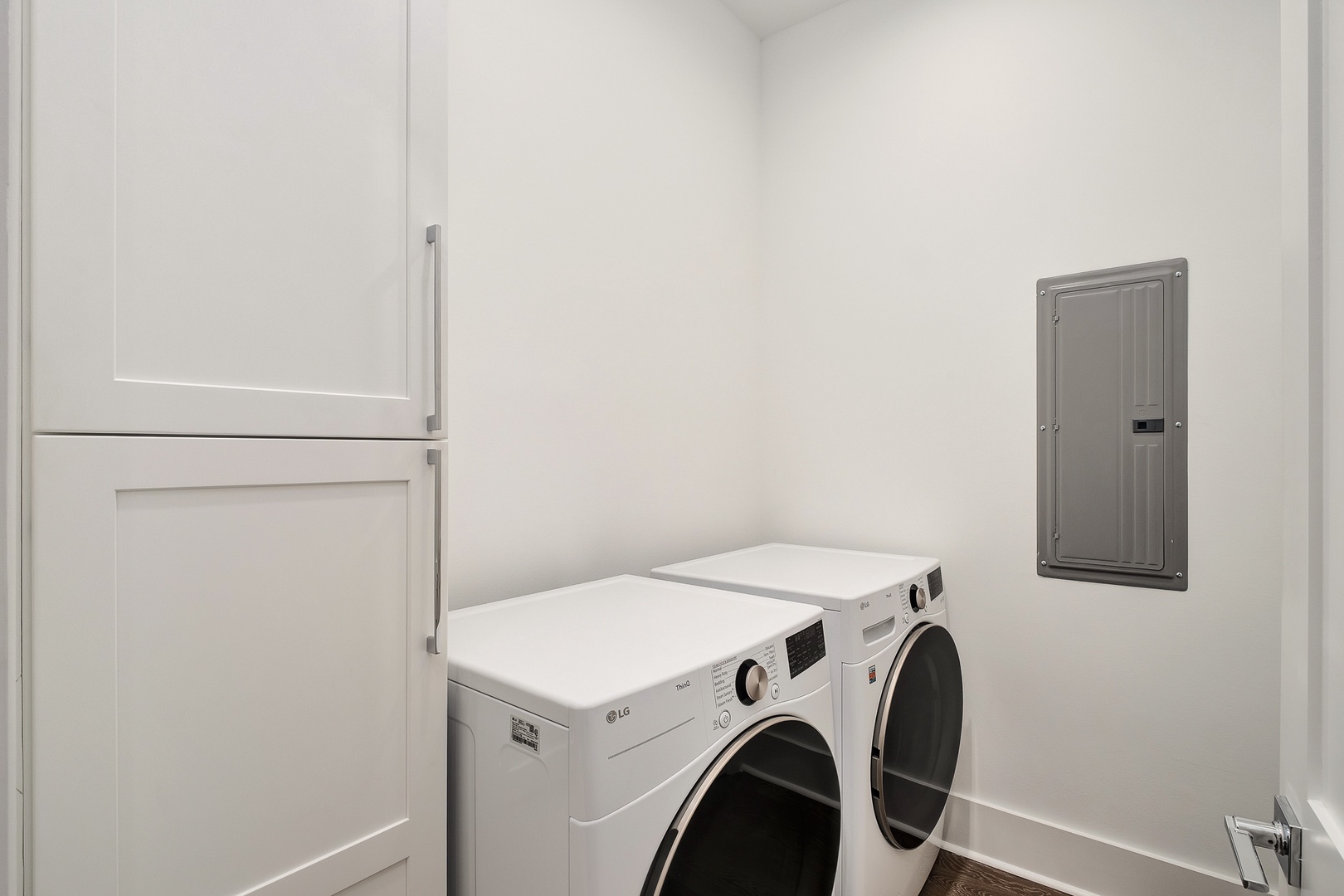 Your dedicated laundry room features modern front-loading washer and dryer, making it easy to keep your clothes fresh throughout your stay.