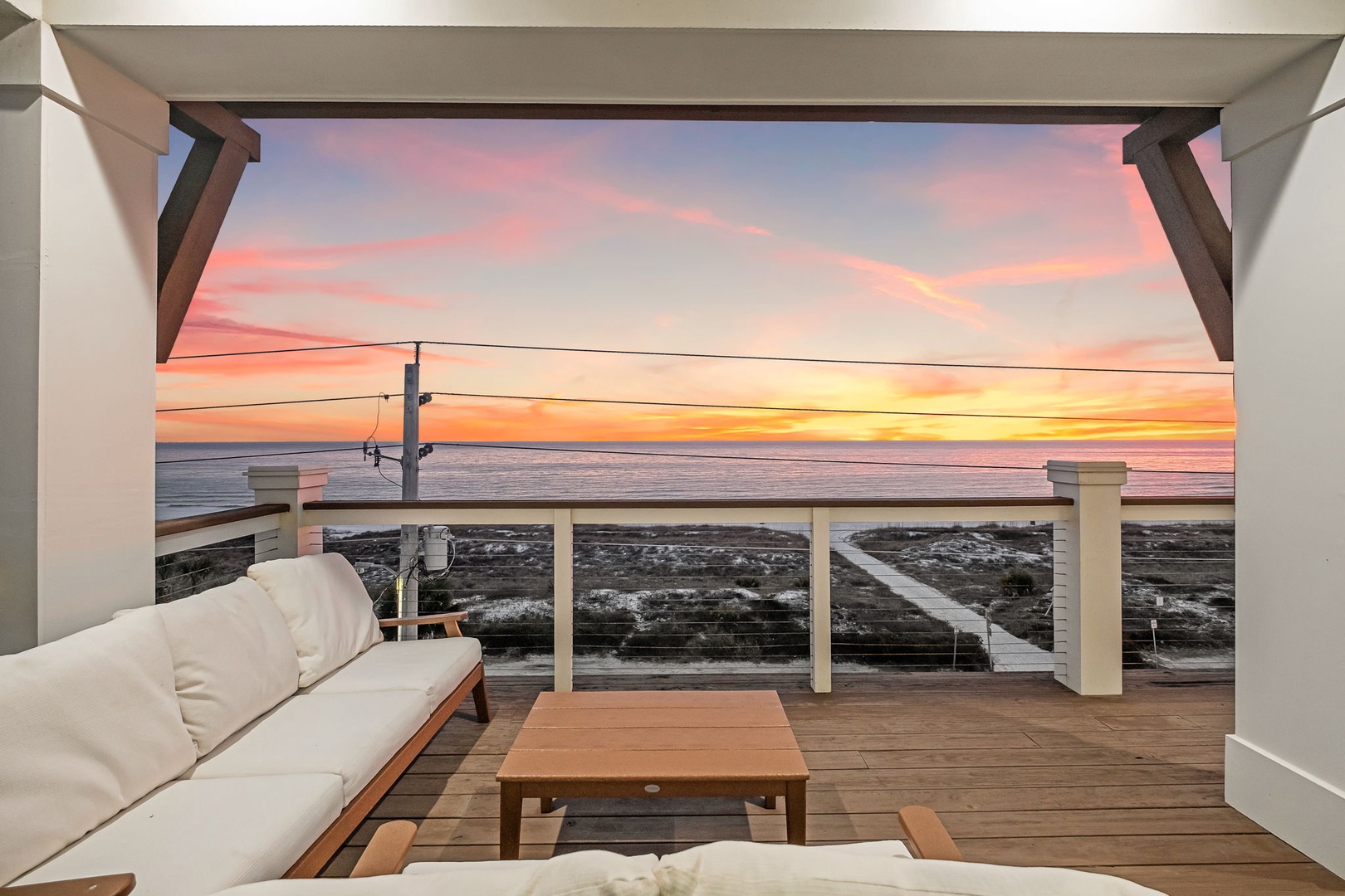 Unwind on your private terrace as breathtaking sunsets paint the sky in brilliant oranges and pinks above the endless ocean horizon.