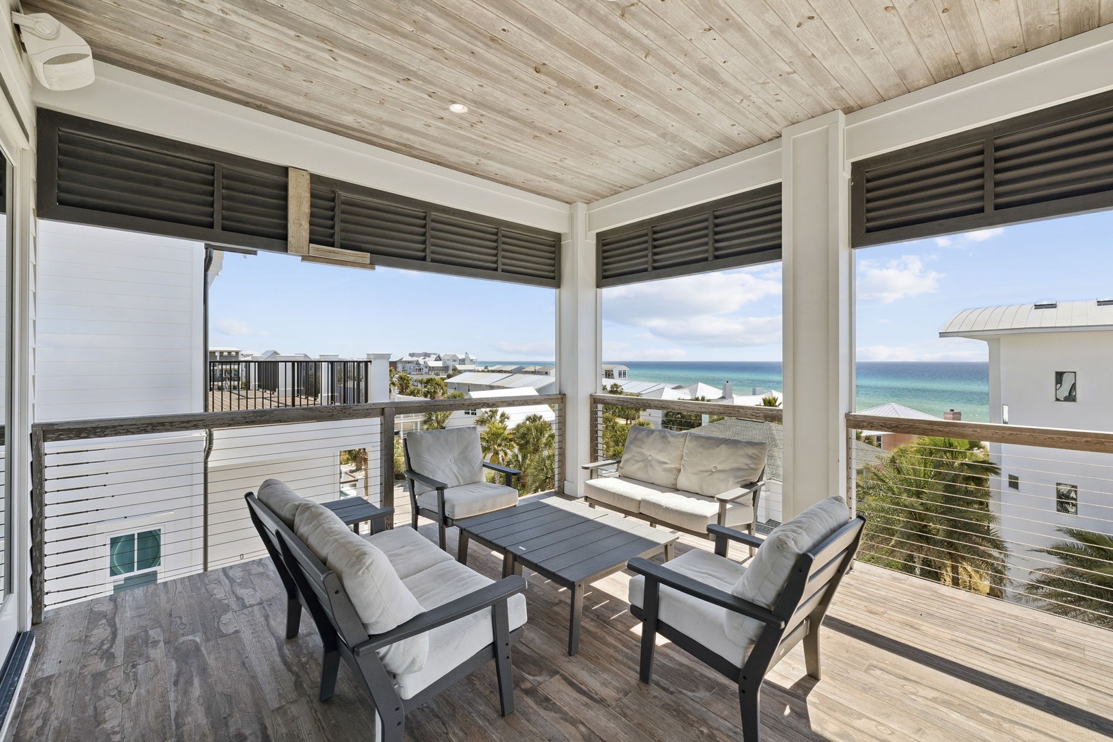 Unwind on your private balcony with stunning ocean views, where coastal breezes and comfortable seating create the perfect retreat.
