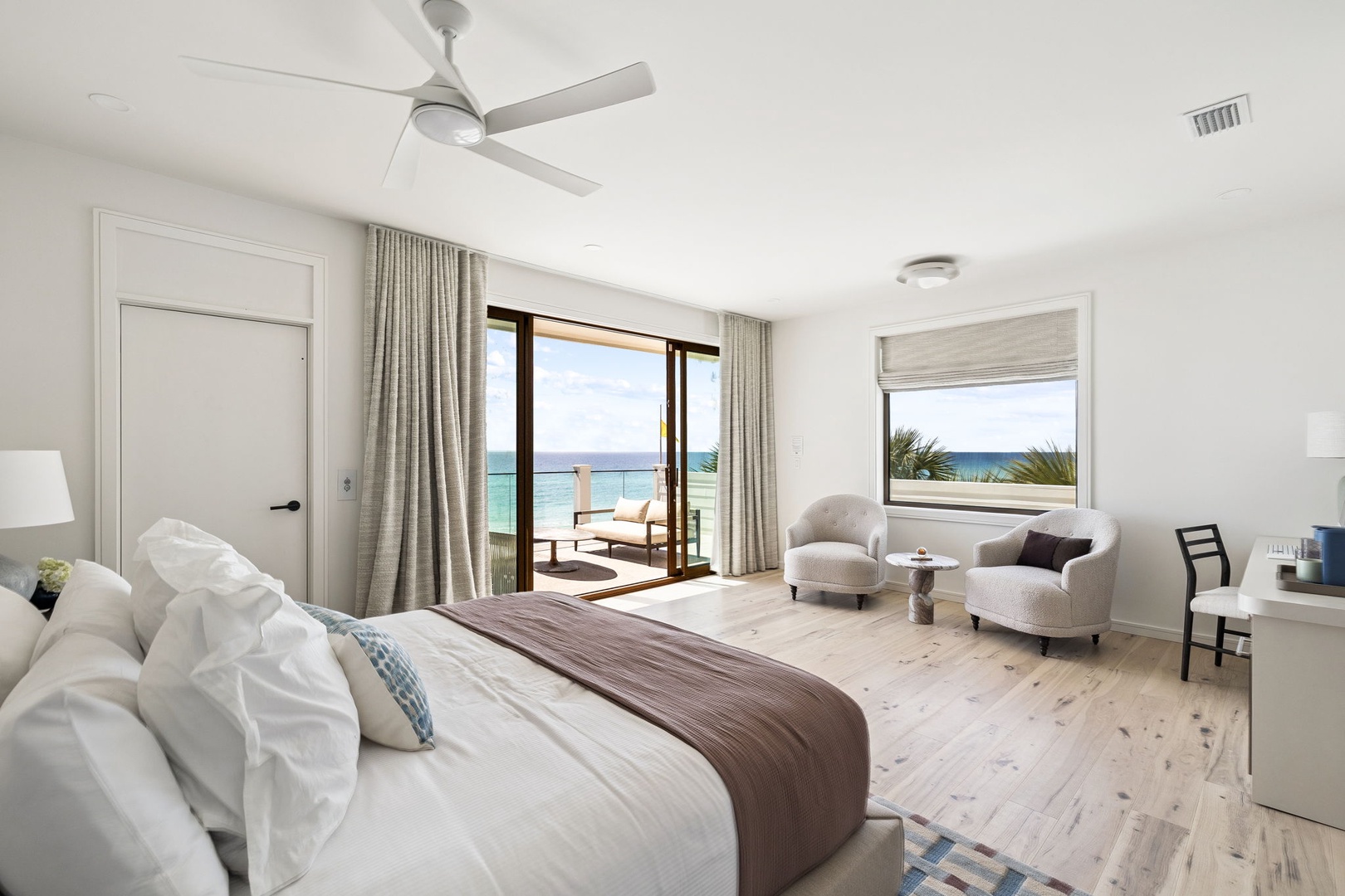 Wake up to stunning ocean views from your comfortable bed, then step onto your private balcony to breathe in the sea breeze.