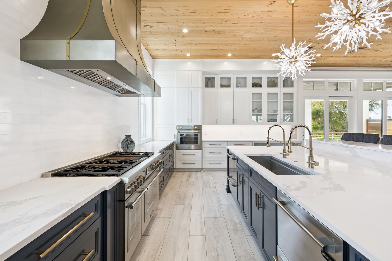 Step into your gourmet kitchen where culinary dreams come alive with professional-grade appliances and stunning countertops.